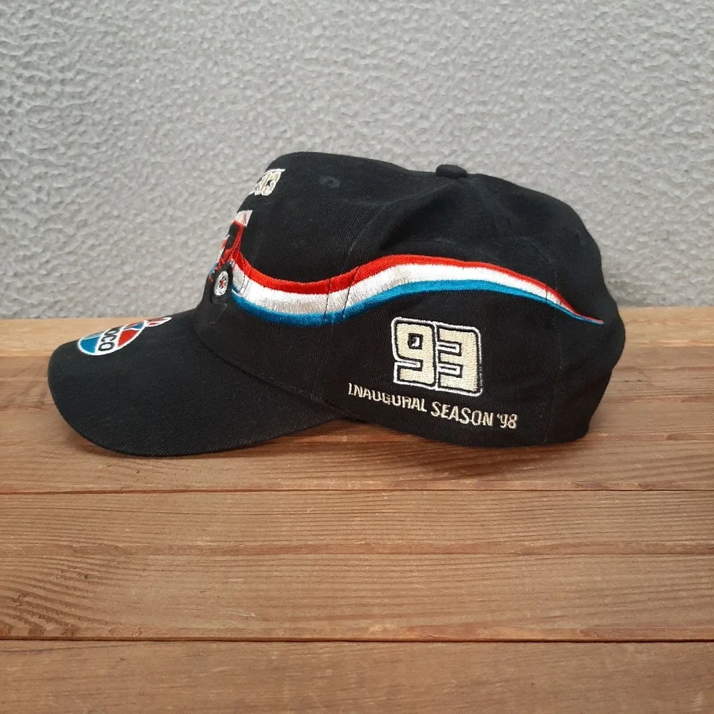 Vintage Nascar Hat Adult Black Snapback Cap Dave Blaney Amoco 1990s‎ Y2K Racing